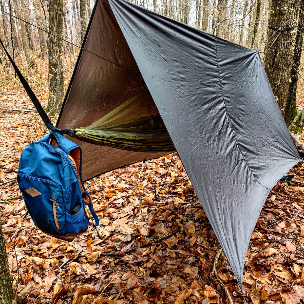 bache pour tente Bâche de camping 3x3m avec accessoires - tarp